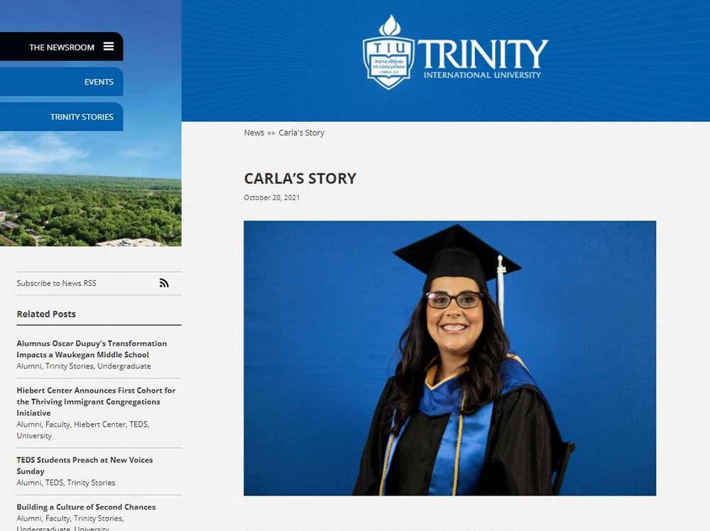 Trinity International University - Carla's Story